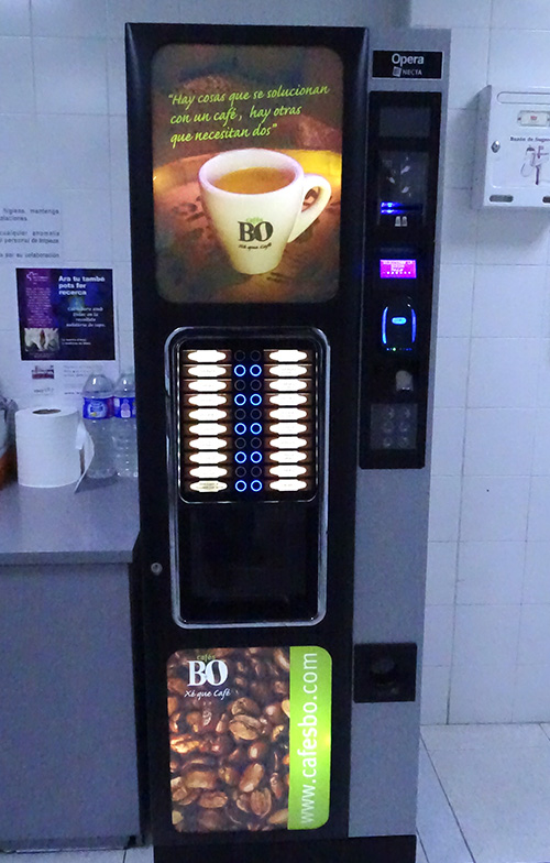 Máquinas de vending en Alcanar, Castellón de Cafés BO
